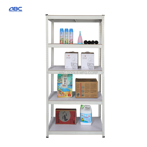 헤비 듀티 아연 도금 금속 볼트리스 랙 선반 블랙/화이트 5 단 철 랙 선반 슬롯/리벳 적층 디자인 - Product Image 2