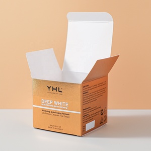 Sáng bóng tăng chăm sóc da hộp giấy logo của bạn lá dập nổi UV tráng hộp giấy 350 gram mỹ phẩm hộp giấy thiết lập không thấm nước - Product Image 1