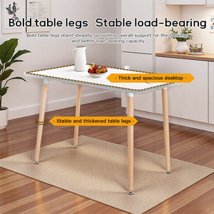 Hot Selling High Quality Modern Simple MDF <strong>Desktop</strong> Solid Beech Wood Leg Leisure Facilities Dining Tea Table Outdoor Tables - Product Image 5
