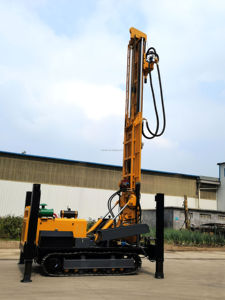 400m hydraulische waterputboorinstallatie, 10000N.m koppel, 28T hijskracht, rupsvoertuig boormachine met zware lier - Product Image 6