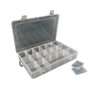 Contenedor <span class=keywords><strong>de</strong></span> Almacenamiento Transparente al por Mayor, Caja <span class=keywords><strong>de</strong></span> Plástico con 18 Compartimentos Extraíbles - Product Image 1