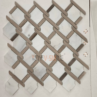 Carrelage en mosaïque carrée 3D, pierre polie, forme irrégulière, moderne, pour salle de bain, intérieur, résistant à l'eau
