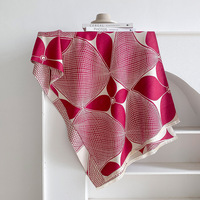 Écharpe longue chaude d'hiver 185 cm pour femme, châle en cachemire, motif abstrait coréen, couleur contrastante, écharpe tour de cou