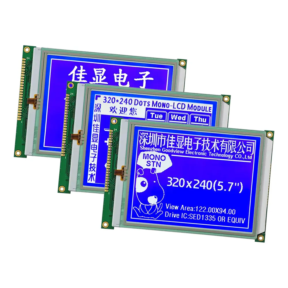 Высокая прочность 240x320 ЖК-экран JXD320240AE-TP STN отрицательный Графический ЖК-дисплей 5,7 дюймов с сенсорным ЖК-дисплеем модуль