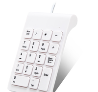 2026 Dropshipping Mini Wired Numeric Keypad Numpad 18 Tombol Keyboard Digital untuk Akuntansi Teller Laptop Notebook Tablet