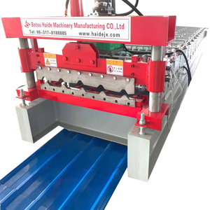 เครื่องขึ้นรูปลอนหลังคาเหล็กเคลือบสีอัตโนมัติความเร็วสูง Haide พร้อมระบบ PLC และมาตรฐาน CE - Product Image 1
