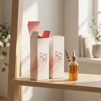 Boîtes d'emballage en carton kraft de luxe, petites, colorées, écologiques, recyclables, personnalisées en gros, pour produits de maquillage, de soin du visage et de parfum.