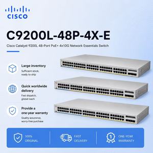Commutateur Cisco <span class=keywords><strong>C9200L</strong></span> Catalyst avec ports PoE 48P <span class=keywords><strong>4X</strong></span> E, montage en rack, 24 ports Uplink compacts, sans ventilateur, empilable, Gigabit PoE, Macsec C9200cx - Product Image 1