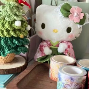Аутентичная кукла HelloKitty Kyoto Matcha, вишневый цвет, ограниченная серия, кимоно, брелок, кулон - Product Image 3