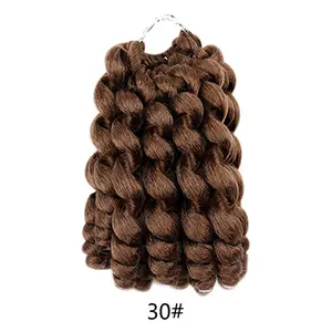 Laiya treccia di alta qualità 100% capelli sintetici giamaicano Bounce Jumpy Wand Curl Crochet Braid Hair Extension