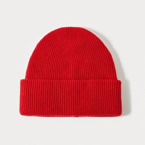 Wholesale in Stock Solid Color Plain Knitted Cashmere <b>Beanie</b> With Custom Logo 100% <b>Wool</b> Winter <b>Beanie</b> Hat - Product Image 2