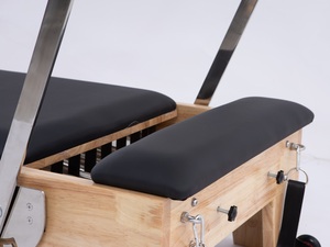 Portable Acier PU En Bois Pilates Réformateur Tour Vertical Érable Prate <span class=keywords><strong>Lit</strong></span> Semi-Volant Homme pour L'entraînement De Yoga Du Corps en Studio Gym - Product Image 2