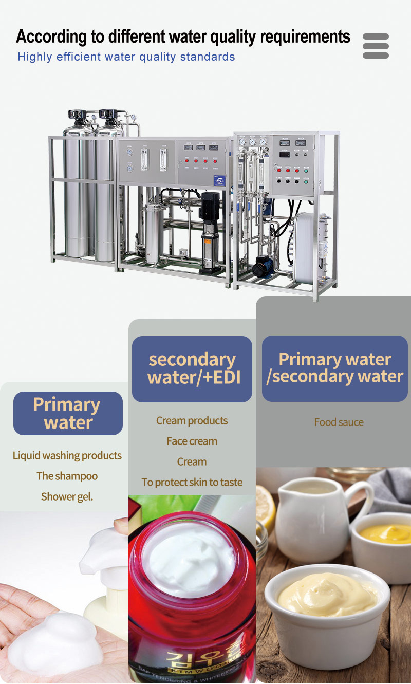 Pure Water Making Industrial Treatment RO System Filter Purification Plant Machine 500l / h Reverse Osmosis