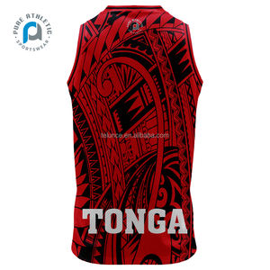 Uniforme de Baloncesto de Malla Personalizado al por Mayor de Tonga, 100% Poliéster Sublimado, para Juego - Product Image 3
