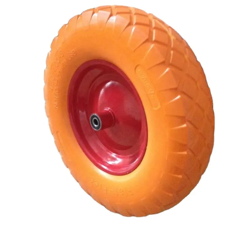 16 inch 4.00-8 pu foam wheel with steel rim