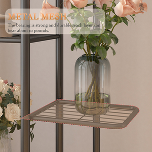 Multistrato per interni ed esterni espositore <span class=keywords><strong>in</strong></span> <span class=keywords><strong>ferro</strong></span> quadrato <span class=keywords><strong>in</strong></span> metallo per piante <span class=keywords><strong>da</strong></span> scaffale per la casa e il giardino porta vasi di fiori per balconi - Product Image 4