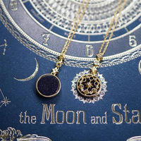 Collier minimaliste en pierre de lune bleue, style délicat, avec pendentif étoile, tendance, pour femmes, collier quotidien