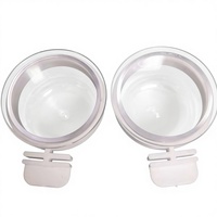 Vente en gros de mangeoires à graines pour oiseaux et perroquets en PP+PS transparents de 5,5 cm de diamètre, à suspendre, carrées, pour une utilisation en extérieur par KWS