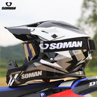 Casque de moto tout-terrain ATV Motocross Dirt Bike MX Downhill Off-Road MTB Orange Rouge Argent VTT Casque de motocross pour adulte