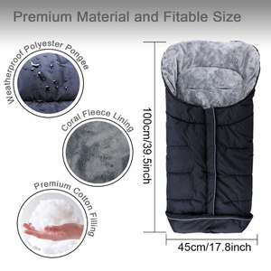 Sac de couchage imperméable à fermeture éclair personnalisé pour bébé nouveau-né en polyester/nylon, pour l'hiver, 3 saisons, avec couvre-pieds, pour une utilisation en extérieur - Product Image 5