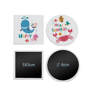 Logo personalizzato in ceramica <span class=keywords><strong>magnete</strong></span> frigorifero UV stampato diverse forme piastrelle in bianco per regalo non smaltato opaco Efffect <span class=keywords><strong>magnete</strong></span> da frigo - Product Image 3