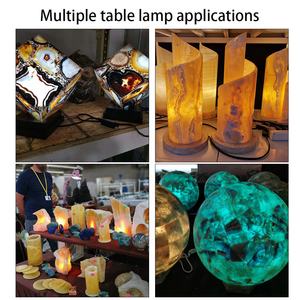 Amerikanisches 2-poliges Netzkabel mit Gleichstromstecker, 1A 110V Dimmerschalter, E12, 1,5M Salzlampenkabel mit abisoliertem weiblichen Ende, inklusive Leuchtmittel - Product Image 5