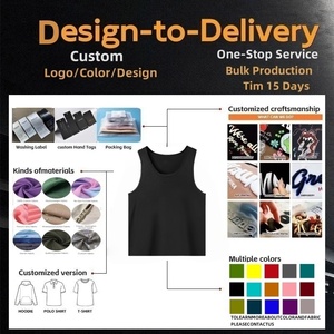 Camiseta deportiva sin mangas para hombre, con logo personalizado, azul, con nervaduras, TKAN992D, de secado rápido, de algodón, para culturismo, talla grande, precio bajo. - Product Image 3