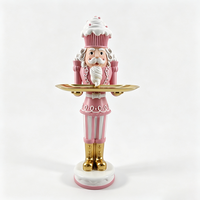 Figurine de soldat casse-noisette de style vintage, ornement de Noël en résine, décoratif peint à la main, objet de collection pour la maison ou le bureau