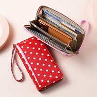 Portefeuille long en cuir PU à prix d'usine, avec fentes pour cartes et billets, pochette simple à fermeture éclair, sac à main avec dragonne