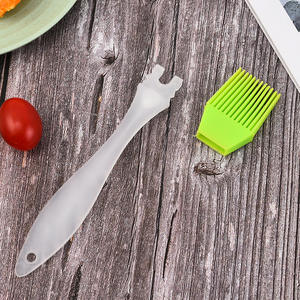 <b>Silicone</b> Oil Brush Baking <b>Tool</b> With PP Handle Oven Safe Dishwasher Safe For BBQ Cake Cooking Green Transparent Pink Orange - Product Image 1