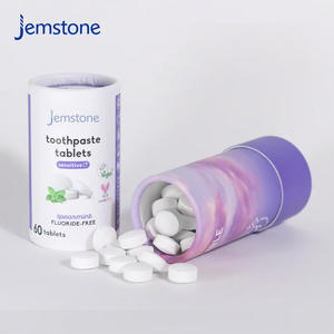 Custom Biodegradable Washing Toothpaste <b>Tablets</b> Cylinder Tube Packaging Round Cardboard <b>Container</b> Food Grade Kraft Paper Tube - Product Image 2