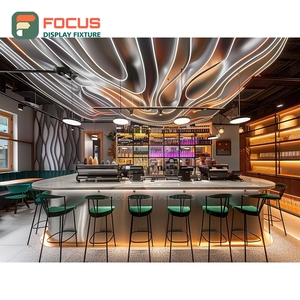 Vitrina Contemporánea para Cafetería con Acabado en Nogal, Mueble para Tienda Minorista, Vitrina Comercial para Cafetería - Product Image 1