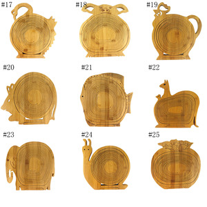 Panier à fruits en bambou naturel de qualité alimentaire, pliable et repliable, vente chaude 2025 - Product Image 6