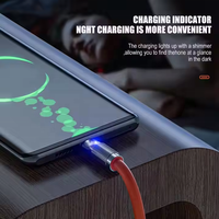 Kabel USB Type-C Silikon dengan Pelindung Anyaman, Konduktor Tembaga Murni, Pengisian Cepat 120W 3A, Warna Oranye, untuk Komputer, Kamera, Earphone 540