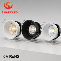Spot encastré LED 5W 10W 20W 30W, découpe 55 75 95, en aluminium, à ressort, pour plafond, AC220-240V, dimmable, pour bureau et bâtiment