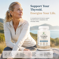 Capsules de soutien de la thyroïde OEM, L-Tyrosine, I-Kelp, Ashwagandha, soutien immunitaire, complément en marque privée, 60 capsules, adulte
