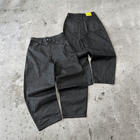 Pantalon en jean ample pour homme, coupe droite, jambe large, vintage, en denim brut japonais selvedge, fabriqué sur mesure