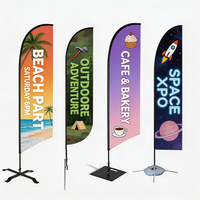 Drapeau publicitaire promotionnel personnalisé pour événements extérieurs, sans vent, pour la plage, rectangulaire, en forme de goutte d'eau, en forme de lame, en forme de plume, pour l'église, pour la grande ouverture