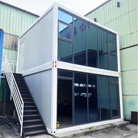 Conteneur pliable préfabriqué à double couche de 20 pieds et 40 pieds, logement et bureau préfabriqués en kit
