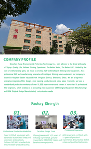 Fontaine à <span class=keywords><strong>eau</strong></span> de bureau haut de gamme avec filtration RO et machine à glaçons, design argenté - Product Image 4