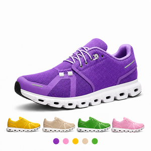 Chaussures de marche respirantes et légères, style printemps, baskets décontractées en maille à lacets, bout rond, semelle intermédiaire en EVA, semelle extérieure en caoutchouc, logo personnalisé - Product Image 2
