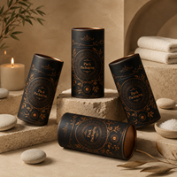 Emballage en tube de papier de qualité alimentaire de luxe personnalisé avec doublure en aluminium pour thé, café, bonbons, en-cas, chocolat, feuille d'or