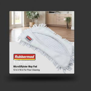 Rubbermaid Hygen <b>Microfiber</b> <b>Mop</b> Pad White 12 In X 18 In For <b>Floor</b> Cleaning - Product Image 3