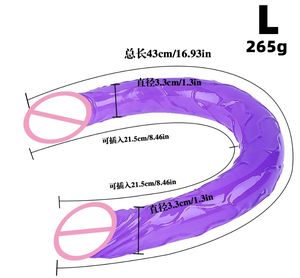 ดิ๊กโด้แบบสองหัวสำหรับผู้หญิง - ขนาดใหญ่สมจริง กันน้ำ 100% ผลิตจากวัสดุเกรดทางการแพทย์ เป็นมิตรต่อสิ่งแวดล้อม ให้ความรู้สึกเหมือนจริง ของเล่นทางเพศสำหรับผู้ใหญ่ - Product Image 4