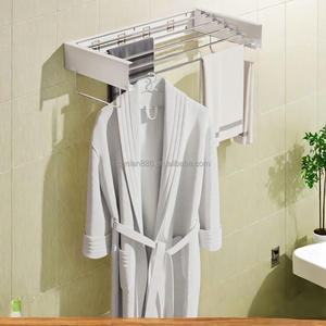 Un tendedero de ropa metálico para exteriores, popular y superventas, ajustable y plegable, montado en la pared, equipado con ganchos. - Product Image 5