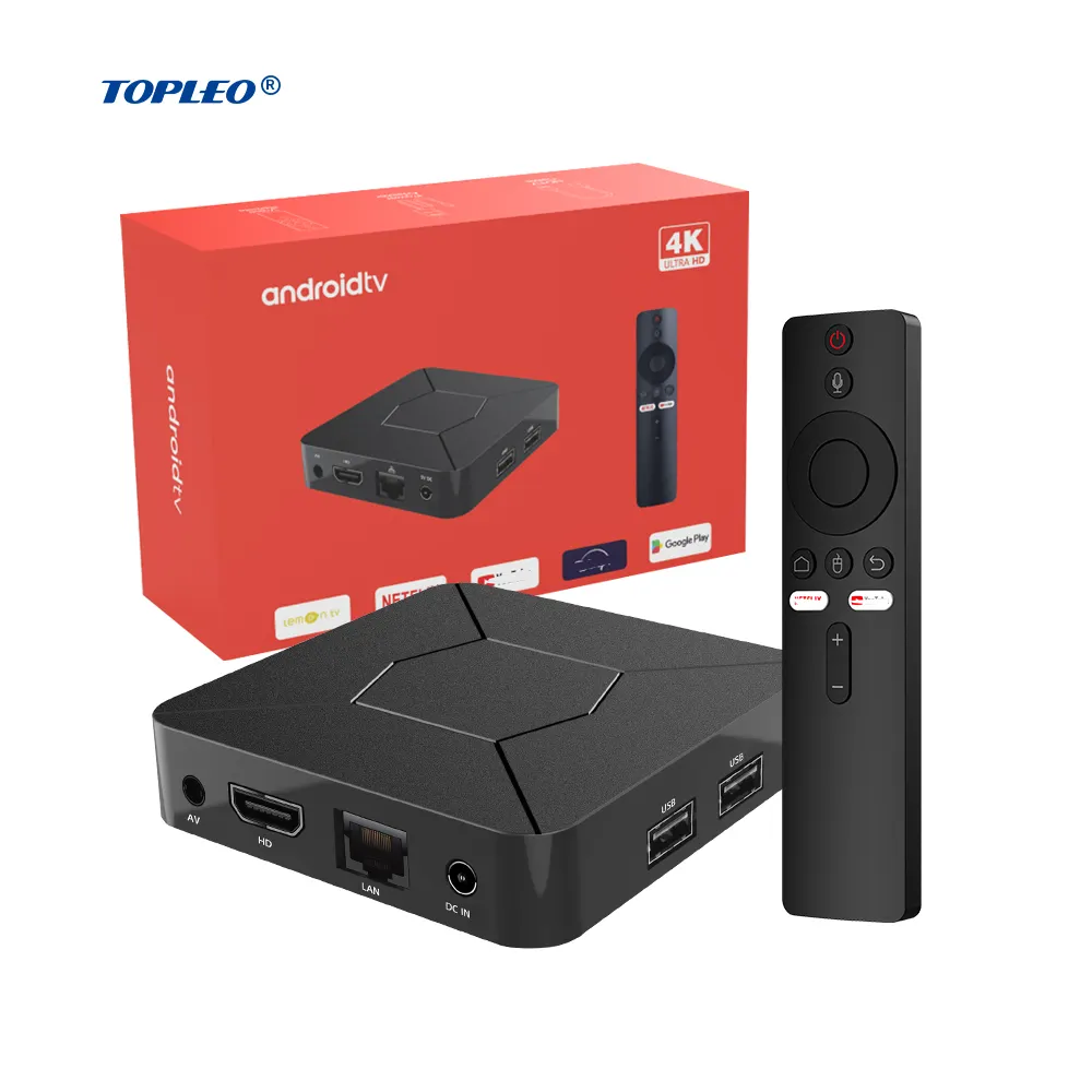 Toploo Android 10 smart tv box streaming H313 2 go 8 go Q5 set top tv numérique android tv box