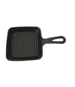 Plancha de cuisson BBQ pliable carrée écologique Zunck en fonte sans revêtement, design classique, acier au carbone, poignée en bois, four - Product Image 1