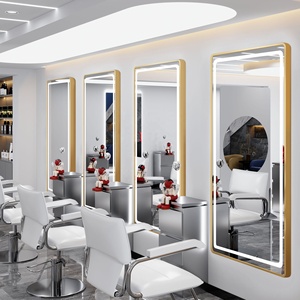 Espejo de Salón de Vidrio de Una Sola Cara con Luces LED, Diseño Moderno y Elegante para Salones de Belleza, Peluquerías y Maquillaje - Product Image 2