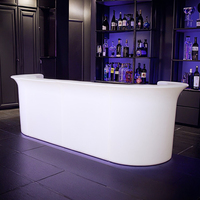 Comptoir de bar moderne en plastique éclairé par LED Mobilier chinois élégant pour la maison Bar Night Club Hotel Disco by Company