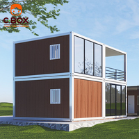 Cbox Nouvelle Conception Maison Conteneur Modulaire Préfabriquée Démontable à 2 Étages avec Balcon Empilable